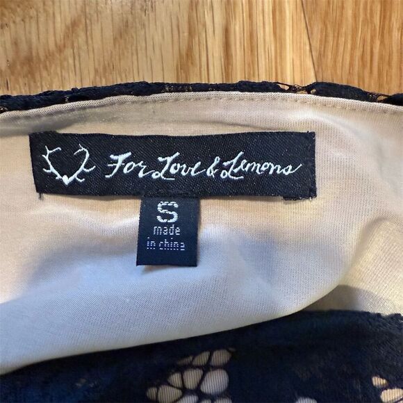 For Love & Lemons Women's Tan Lace, Feminine Skirt Size Standard - Picture 8 of 11